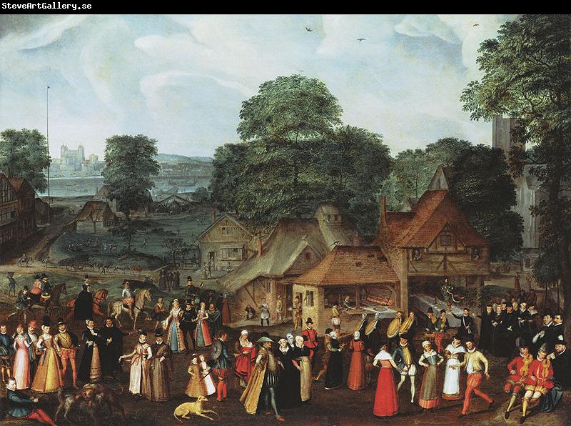 joris Hoefnagel A Fete at Bermondsey or A Marriage Feast at Bermondsey